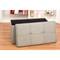 Simplify 30" Faux Linen Double Folding Storage Ottoman